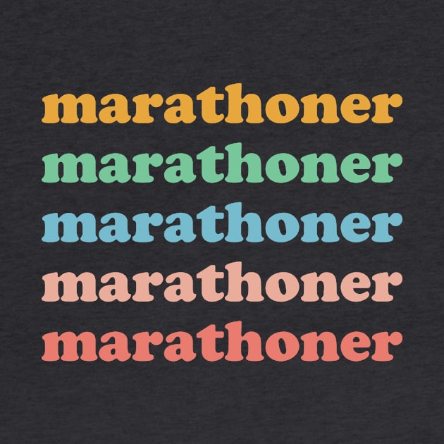 Marathoner First Marathon Runner Running 26.2 Retro Vintage by PodDesignShop